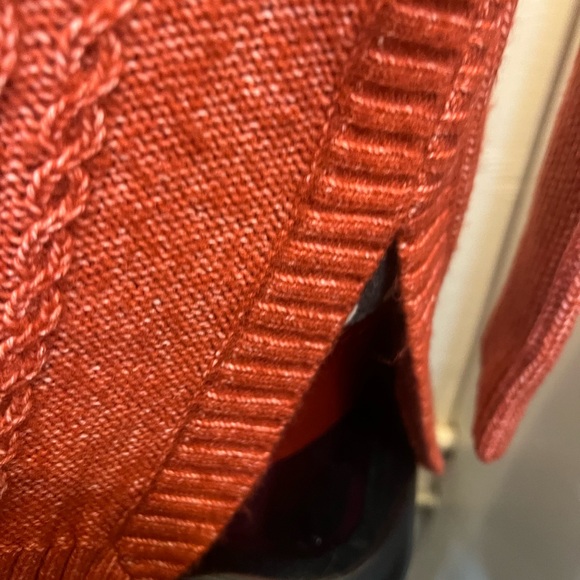 CAbi Women's Cable Knit Sweater - Rust - Picture 4 of 9
